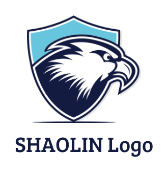 create a pet logo online eagle head in shield