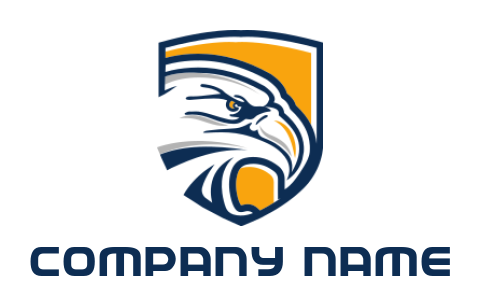 create a pet logo eagle in front of shield - logodesign.net
