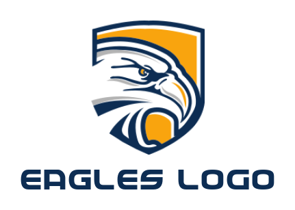 create a pet logo eagle in front of shield - logodesign.net