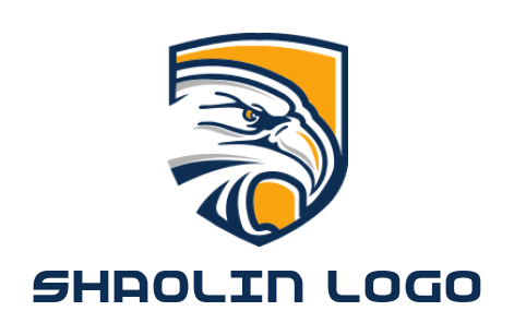 create a pet logo eagle in front of shield - logodesign.net