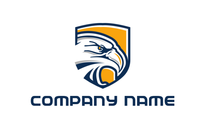 create a pet logo eagle in front of shield - logodesign.net
