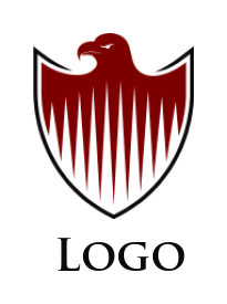 design an insurance logo eagle incorporated with shield 
