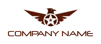 Make a pet logo eagle build in stars and circle