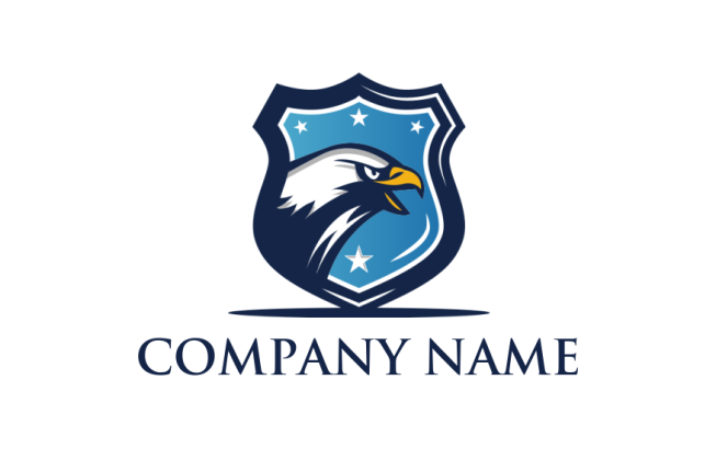 pet logo online eagle inside shield - logodesign.net