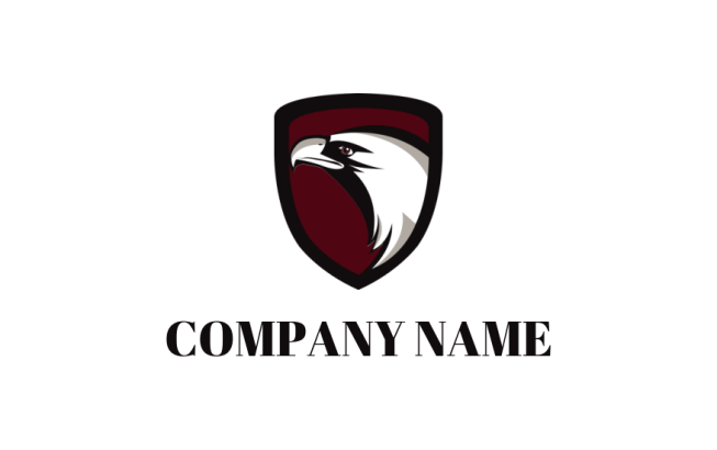 pet logo maker eagle merged with shield - logodesign.net