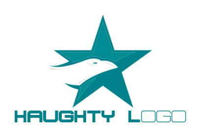 create a pet logo with an eagle merged a star 