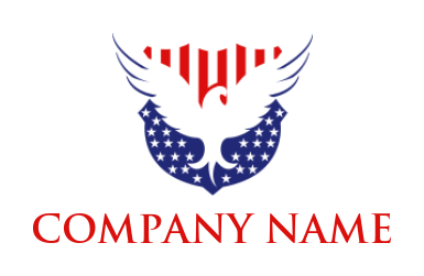 Design a logo of eagle on shield 