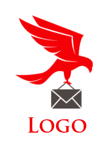 pet logo maker eagle with message - logodesign.net