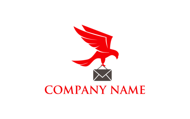 pet logo maker eagle with message - logodesign.net