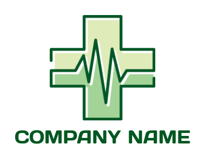ECG line and medical sign logo idea