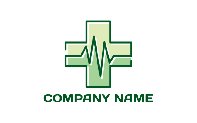 ECG line and medical sign logo idea
