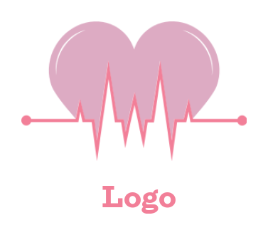 ECG merged with heart icon
