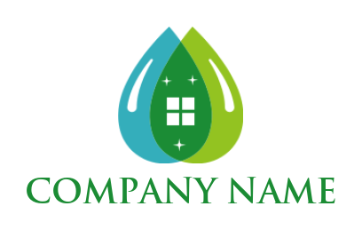 cleaning logo water drops with window
