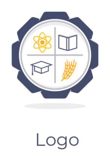 education symbols inside the gear