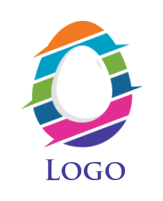 arts logo symbol egg with colorful bars
