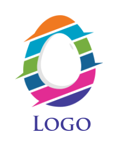 arts logo symbol egg with colorful bars