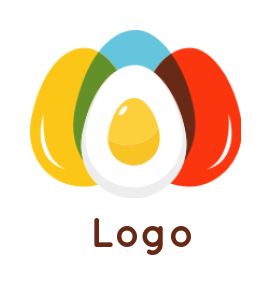 arts logo online multi colored eggs