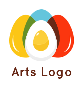 arts logo online multi colored eggs