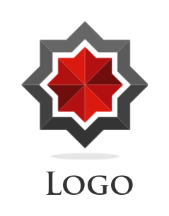 arts logo of eight sided Islamic flower pattern