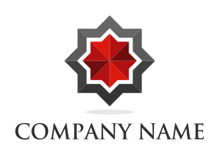 arts logo of eight sided Islamic flower pattern