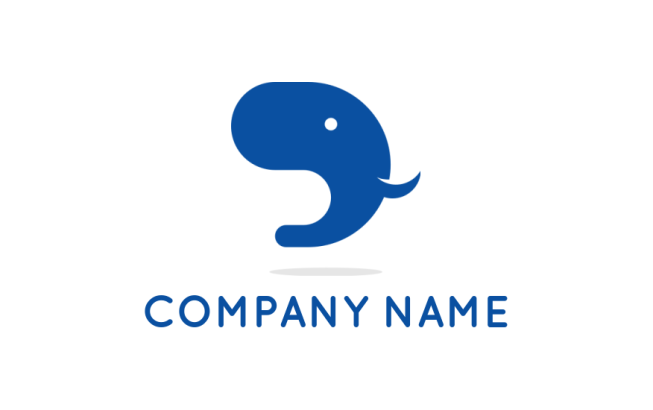 create an animal logo elephant head with tusk - logodesign.net