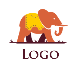 create a pet logo elephant wearing ticket stamp - logodesign.net