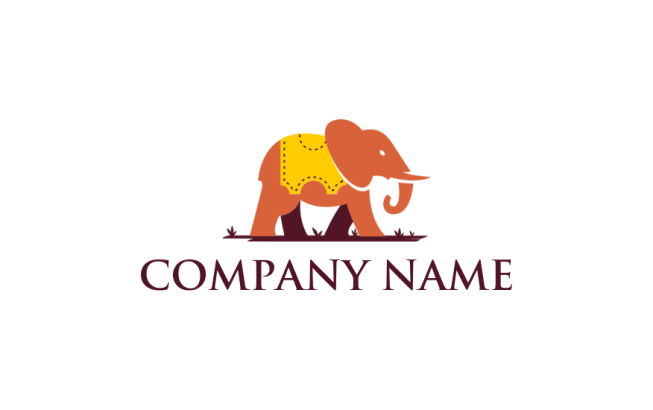 create a pet logo elephant wearing ticket stamp - logodesign.net