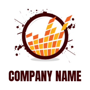 generate a music logo with equalizer circle