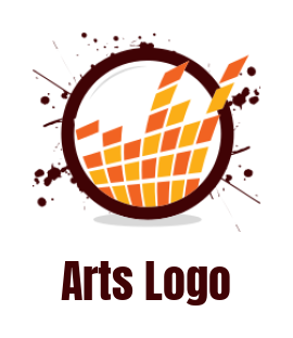 generate a music logo with equalizer circle