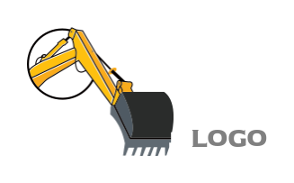 Download Excavator And Circle Logo Template By Logodesign Net