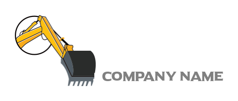 excavator and circle