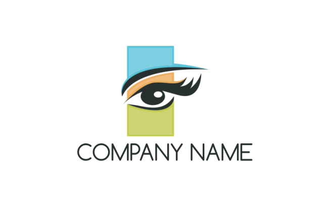 make a beauty logo eye inside a rectangle - logodesign.net