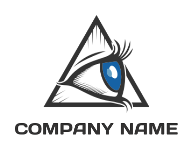 medical logo icon eye inside triangle