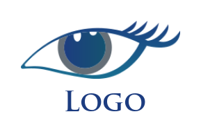 generate a optometrist logo of eye with lashes