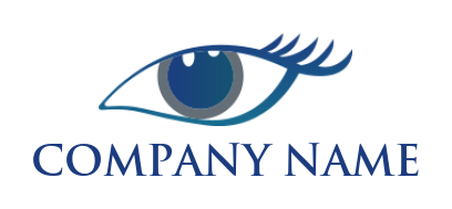 generate a optometrist logo of eye with lashes