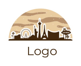 half circle logo design