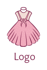 generate an apparel logo icon fancy girl dress