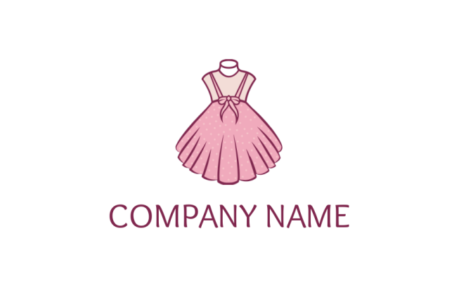 apparel logo icon fancy girl dress - logodesign.net