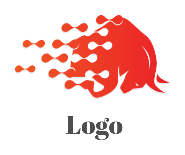 consulting logo bull of abstract abacus circles