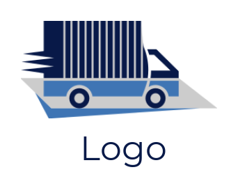 logistics logo template fast delivery truck