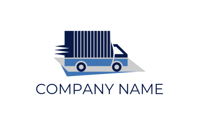 logistics logo template fast delivery truck - logodesign.net