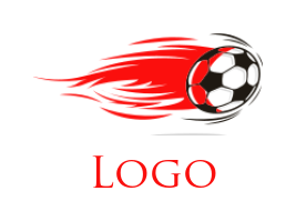 make a sports logo fast soccer ball with flame - logodesign.net