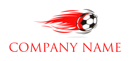 make a sports logo fast soccer ball with flame - logodesign.net