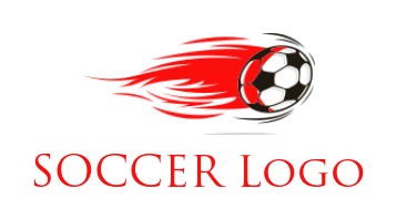 make a sports logo fast soccer ball with flame - logodesign.net