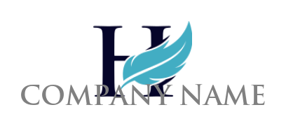 feather incorporated with letter h