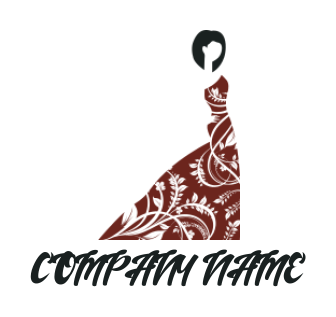 Fashion logo female wearing floral dress