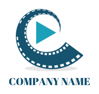 Create an entertainment logo play button inside film (45)