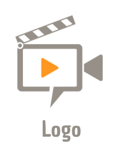 create film stripes in video camera play button
