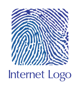 create an employment logo finger print in square - logodesign.net