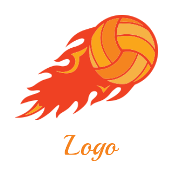 fire merged with basket ball concept